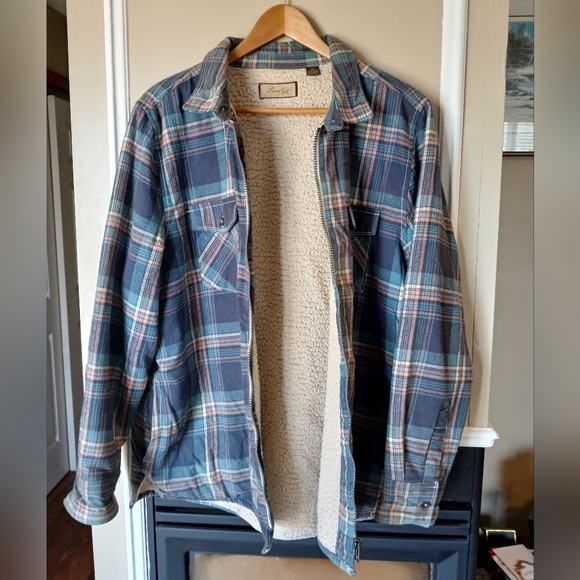 Legacy Falls For Her Full Zip Sherpa Flannel Shacket Size XXL - Picture 1 of 10